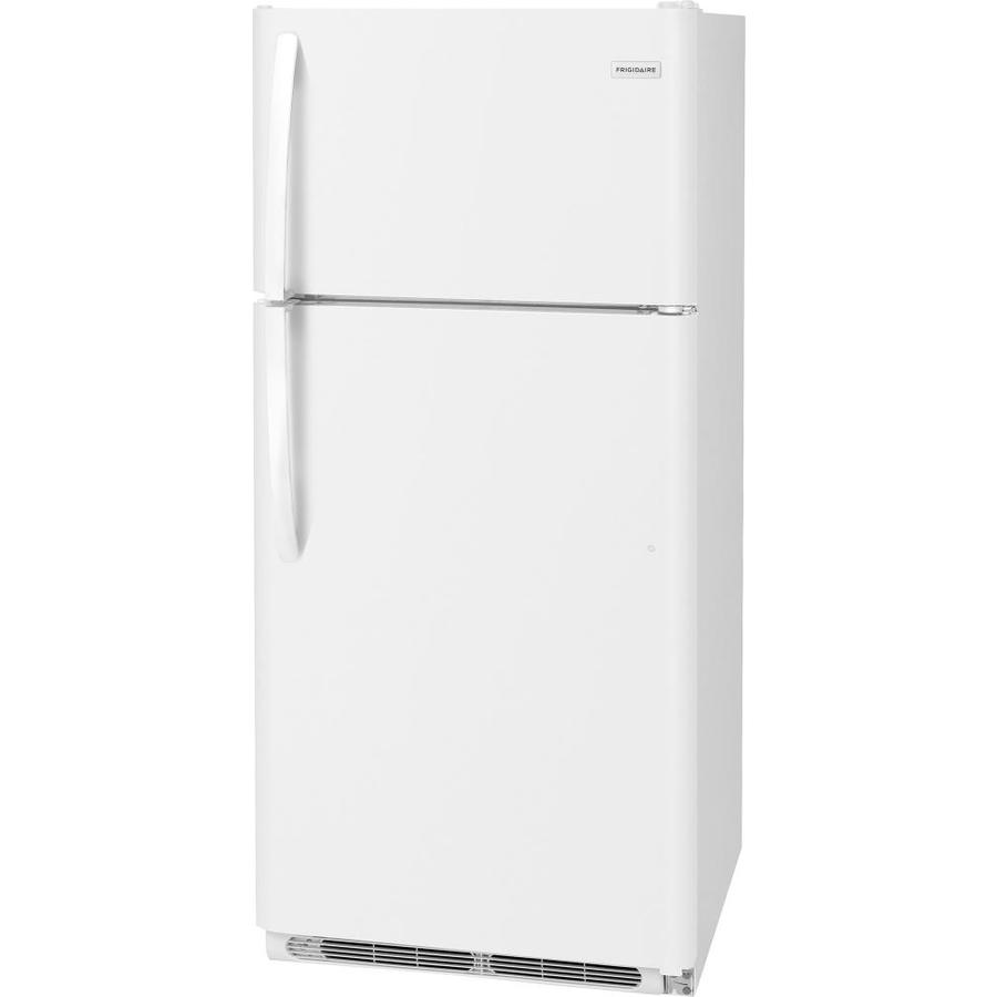 Frigidaire 18 Cu Ft Top Freezer Refrigerator White In The Top Freezer
