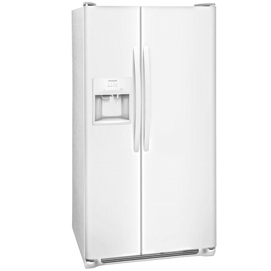 Frigidaire 22cu ft SidebySide Refrigerator with Ice Maker (White) in