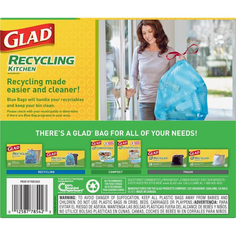 Glad Recycling 45-Pack 13-Gallon Blue Plastic Recycling Trash-Bag at www.bagssaleusa.com/product-category/wallets/
