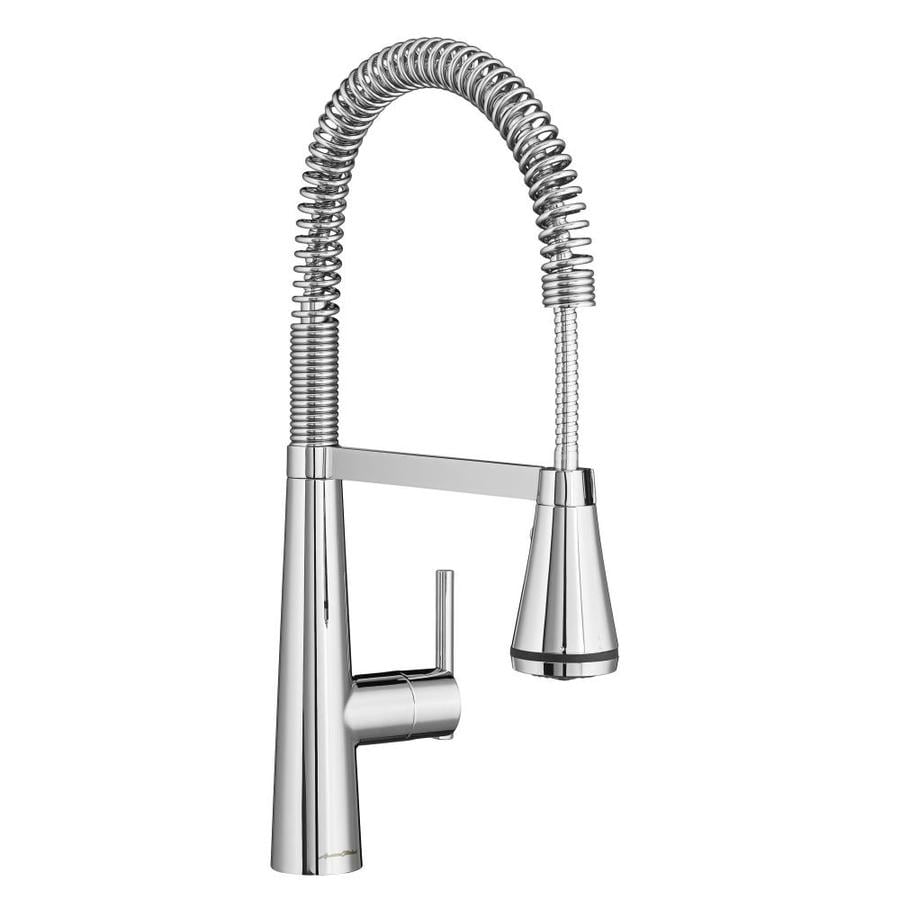 American Standard Edgewater Polished Chrome 1 Handle Deck Mount Pull Down Handle Kitchen Faucet In The Kitchen Faucets Department At Lowescom