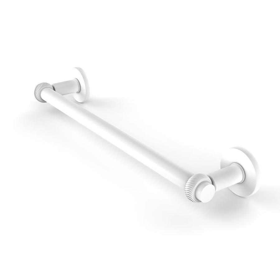 Allied Brass Continental 24in Matte White Wall Mount Single Towel Bar