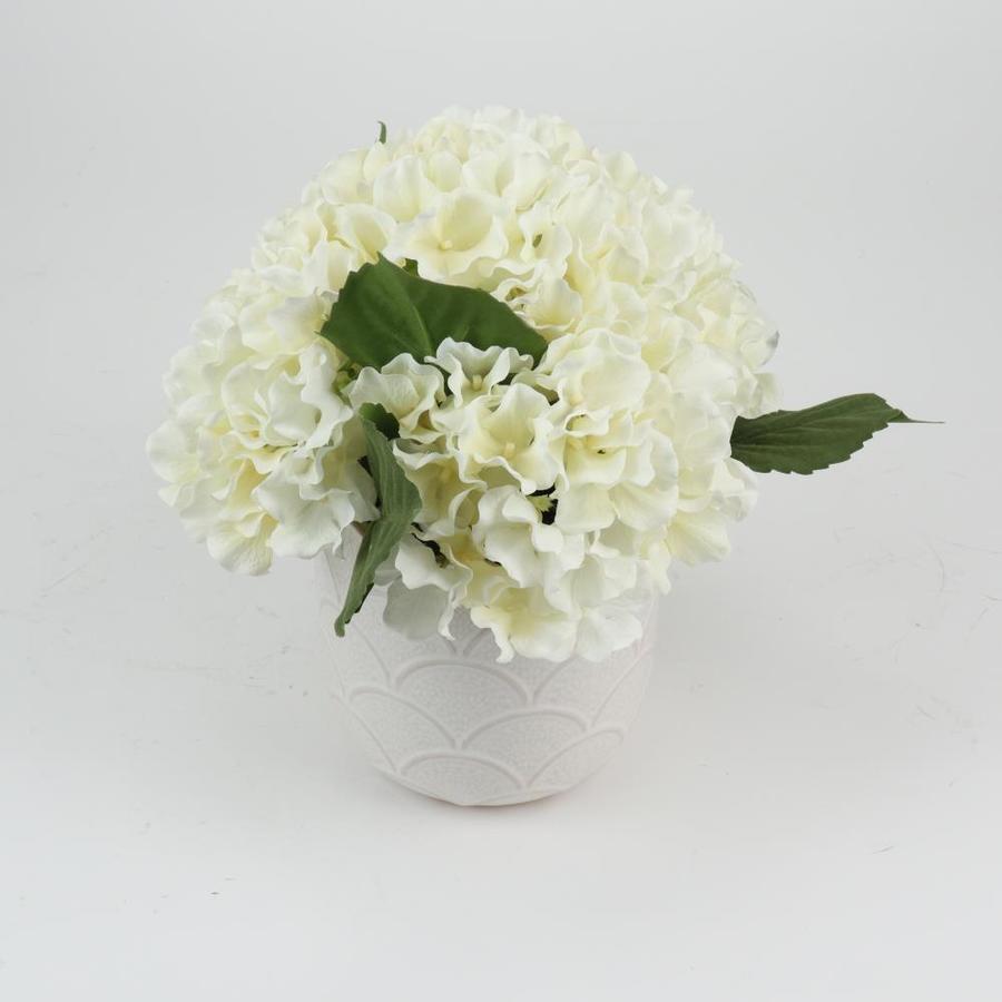 allen + roth 11in Creamy Green and White Pot Indoor