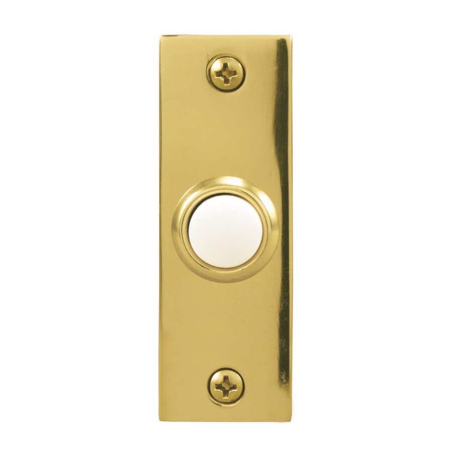 Utilitech Wired Polished Brass Doorbell Button in the Doorbell Buttons department at