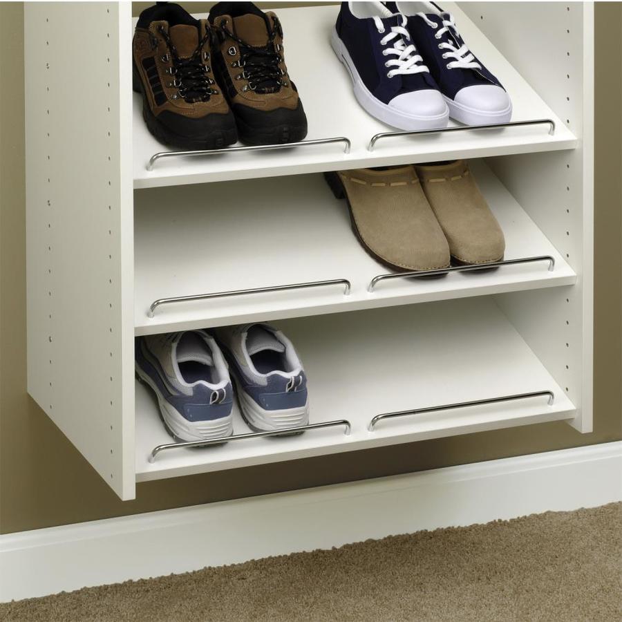 Easy Track 24in W x 14in D White Wood Closet Shelf Kit in the Wood