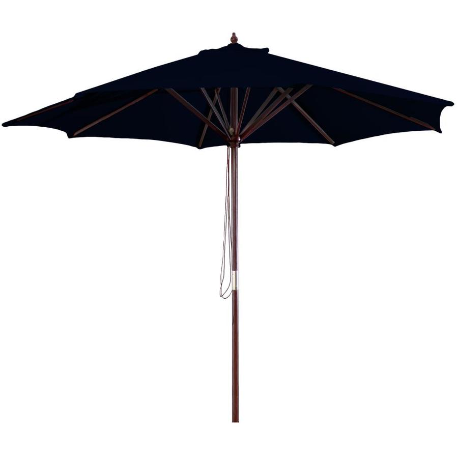 Jordan Manufacturing Black Market 9 Ft No Tilt Octagon Patio Umbrella With Brown Wood Frame In The Patio Umbrellas Department At Lowes Com