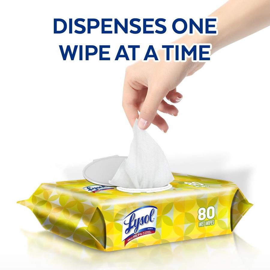 Lysol 80 Count Lemon Disinfectant Wipes All Purpose Cleaner In The All Purpose Cleaners 3367