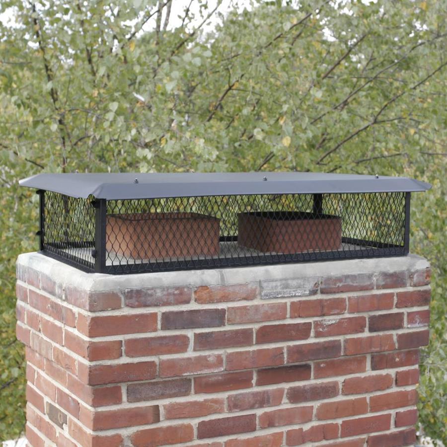 Shelter 17in W x 29in L Black Galvanized Steel Rectangular Chimney