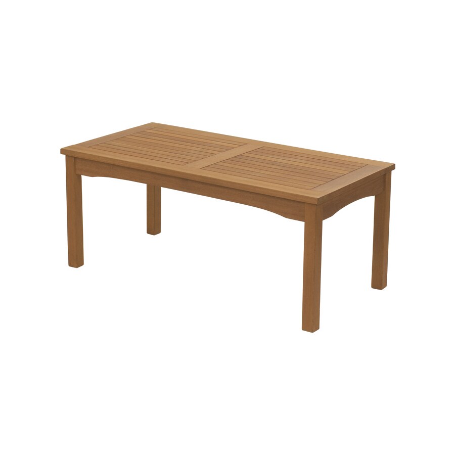 Arboria Wood Rectangle Patio Coffee Table At Lowes Com