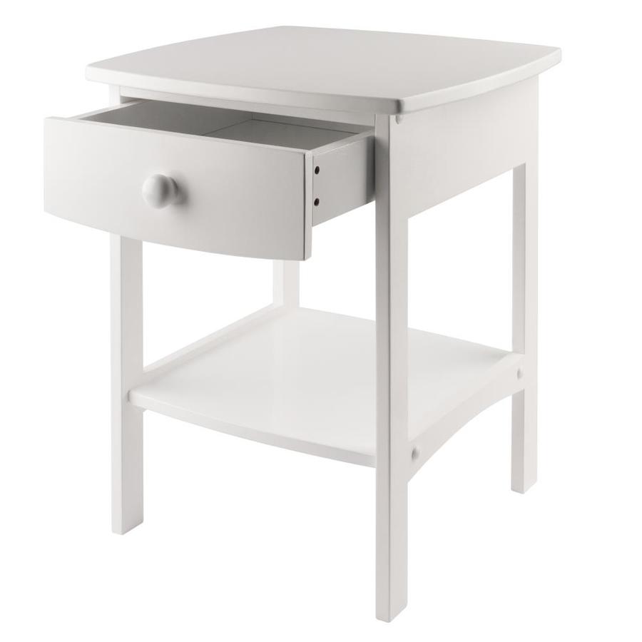 Winsome Wood Claire White Beechwood Nightstand In The Nightstands Department At Lowes Com