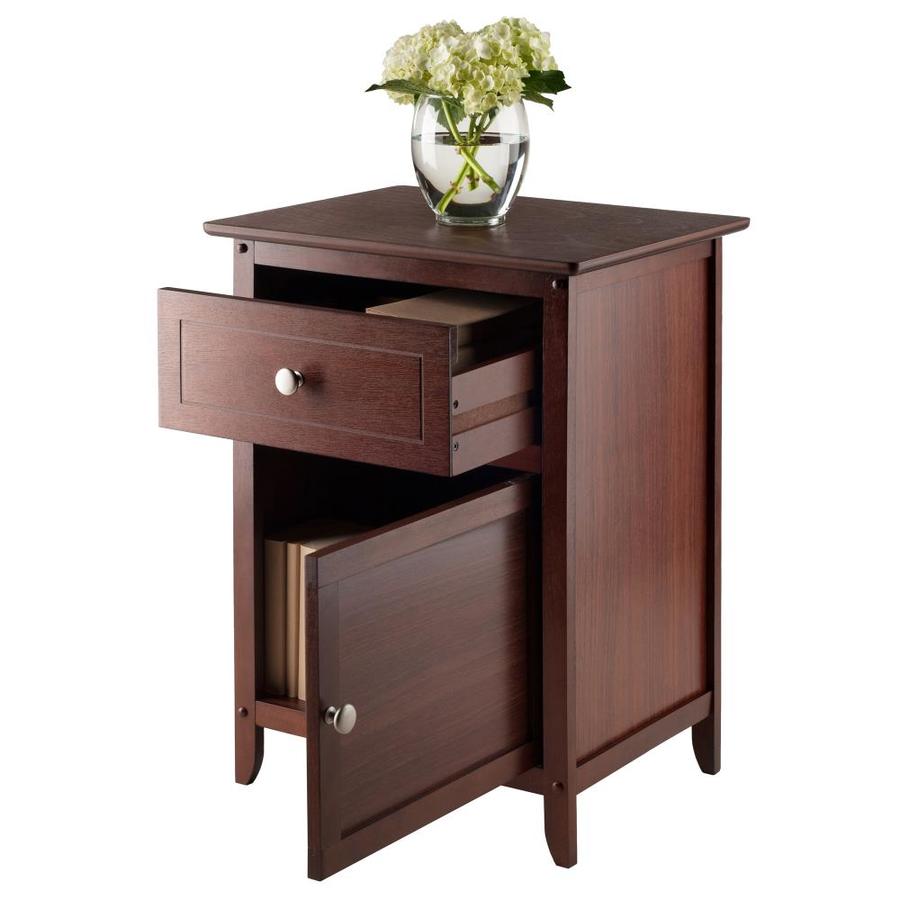 Winsome Wood Eugene Antique Walnut Beechwood Nightstand In The Nightstands Department At Lowes Com