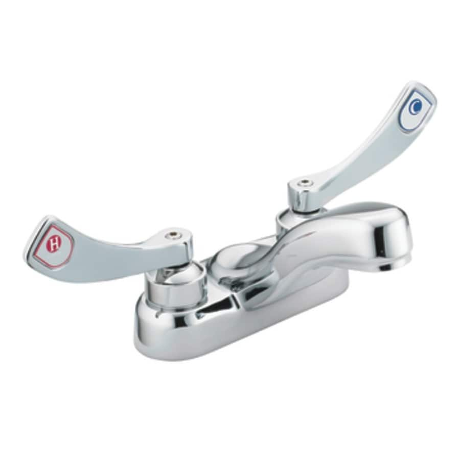 Shop Moen MDura Chrome 2Handle Commercial Bathroom Faucet (Drain