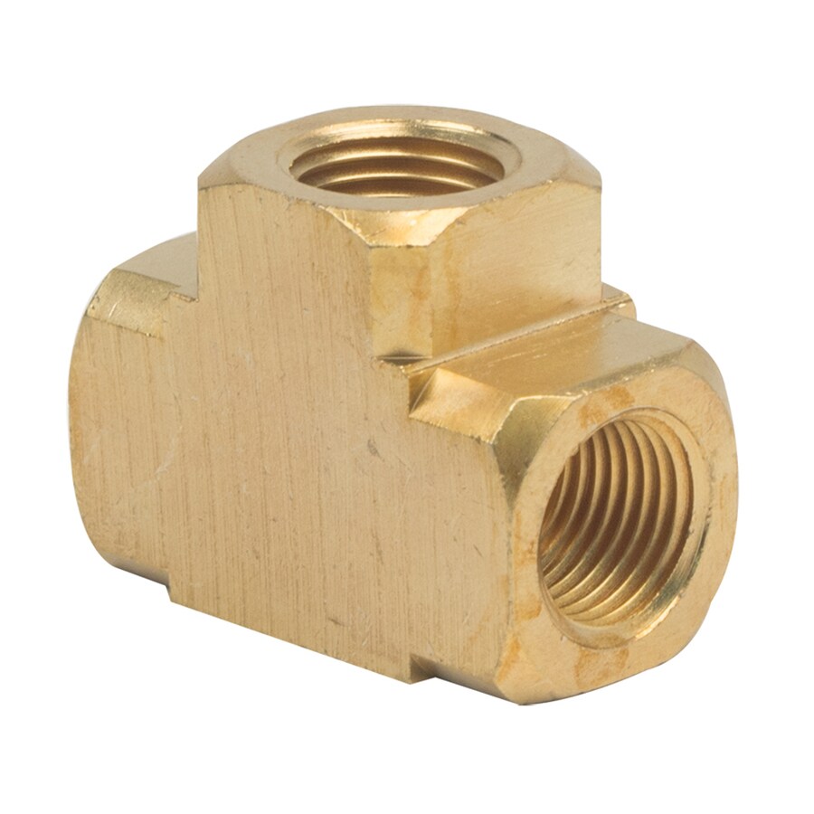 BrassCraft 1/8in x 1/8in x 1/8in Threaded Tee Fitting in the Brass