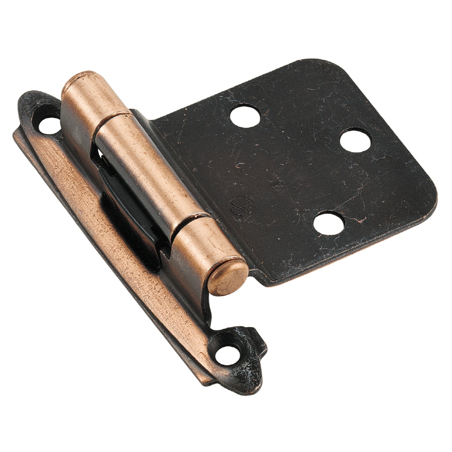 Shop Amerock 2in x 23/4in Antique Copper SelfClosing Hinge at