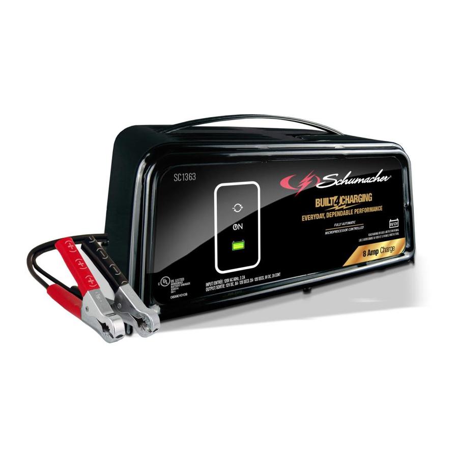 Schumacher Electric 8Amp 6.12Volt Car Battery Charger in the Car