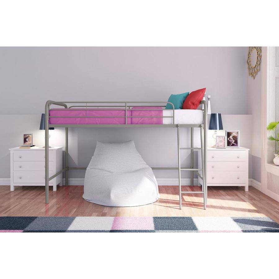 DHP Silver Twin Study Loft Bunk Bed In The Bunk Beds Department At ...