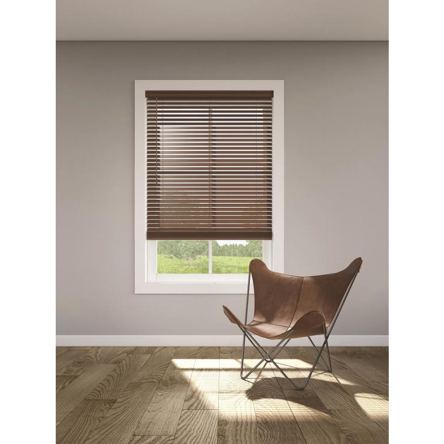 LEVOLOR Trim+Go 2-in Slat Width 43-in X 64-in Cordless Walnut Faux Wood ...