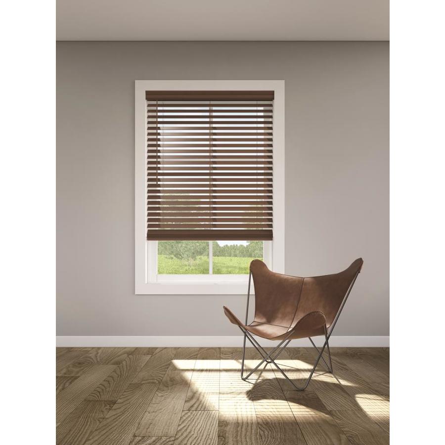 Levolor Trim+go 2.5-in Slat Width 23-in X 72-in Cordless Walnut Faux 