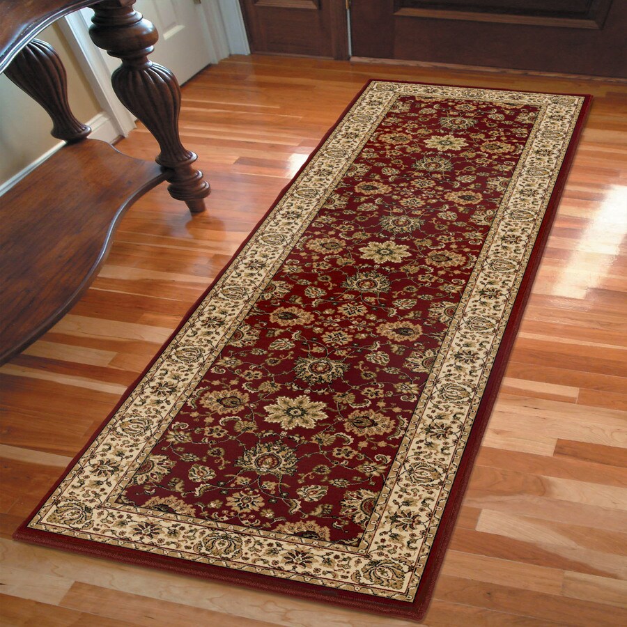 Orian Rugs Ballentine Burgundy Indoor Runner 2 x 8; Actual 2.