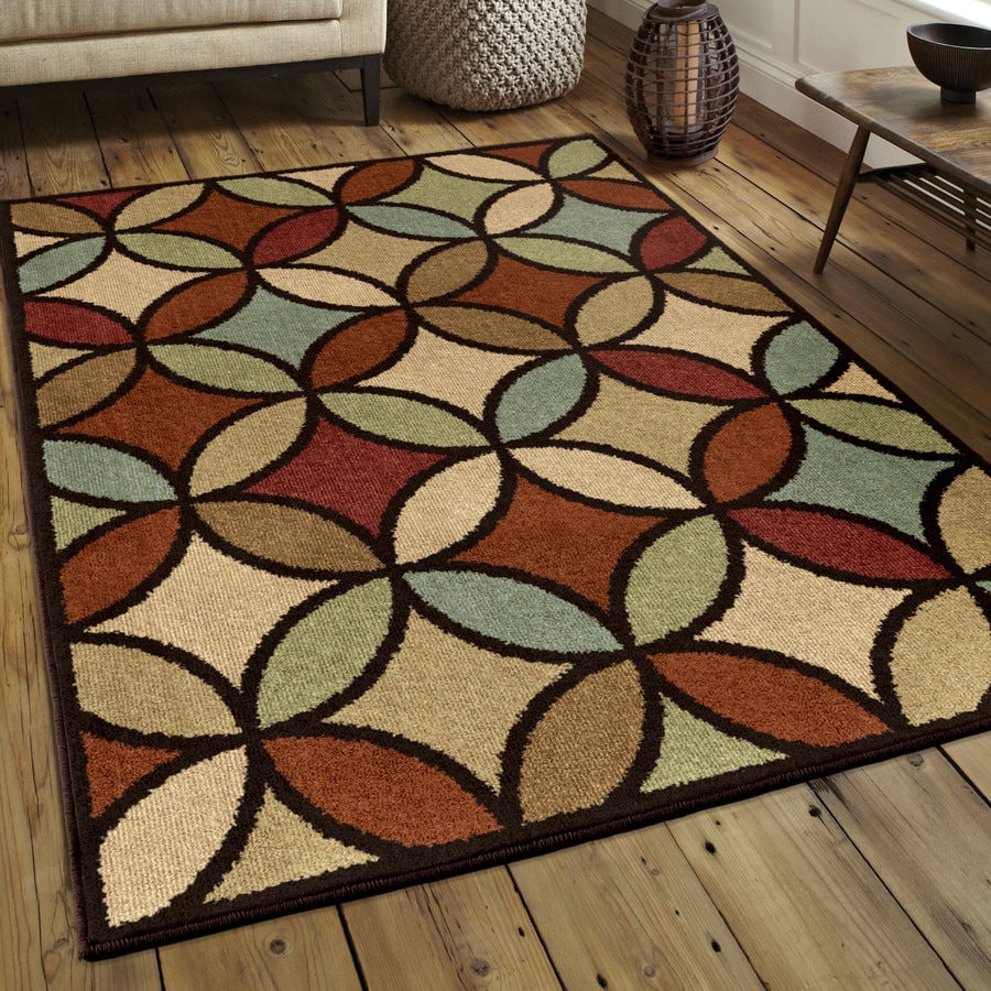 Orian Rugs Fairground 5 X 8 Multi Indoor Geometric Coastal Area Rug In ...