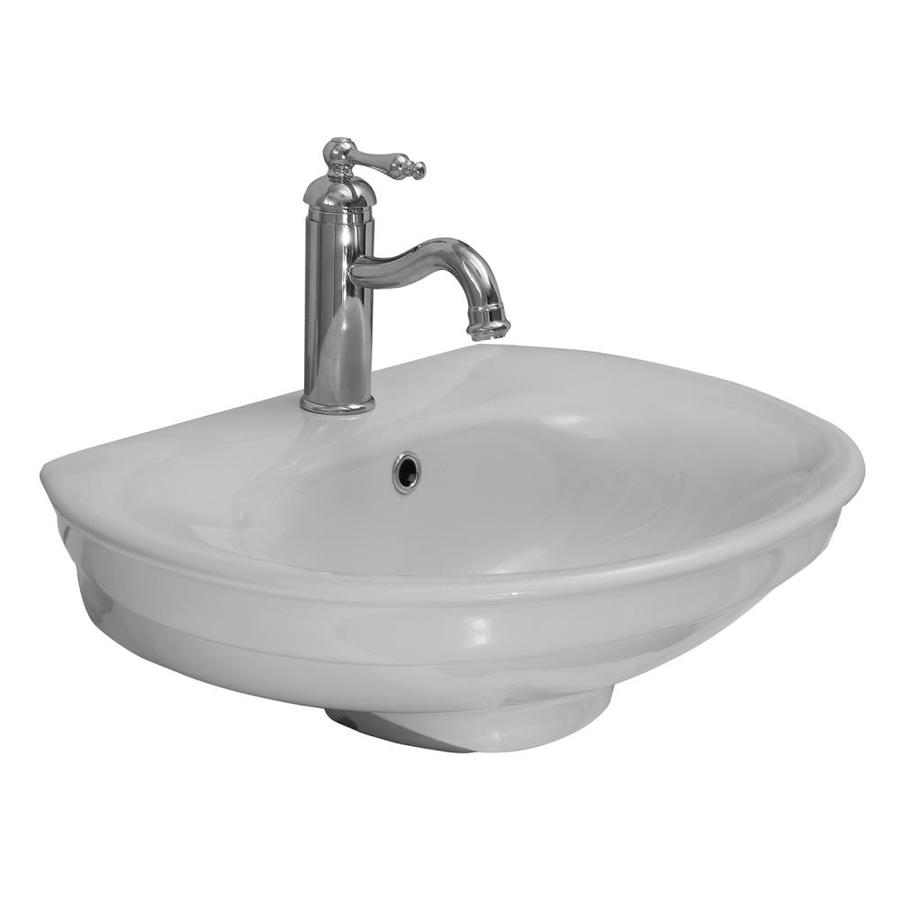 Barclay Carlson WallHung Basin White WallMount Oval Bathroom Sink