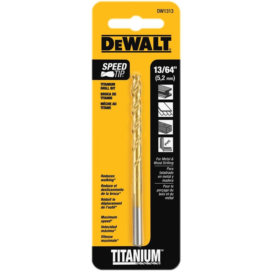 Dewalt 13 64-in X 5-7 8-in Titanium Twist Drill Bit In The Twist Drill 