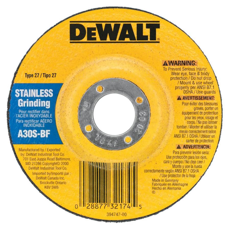 Dewalt Aluminum Oxide In Grinding Wheel At Lowes