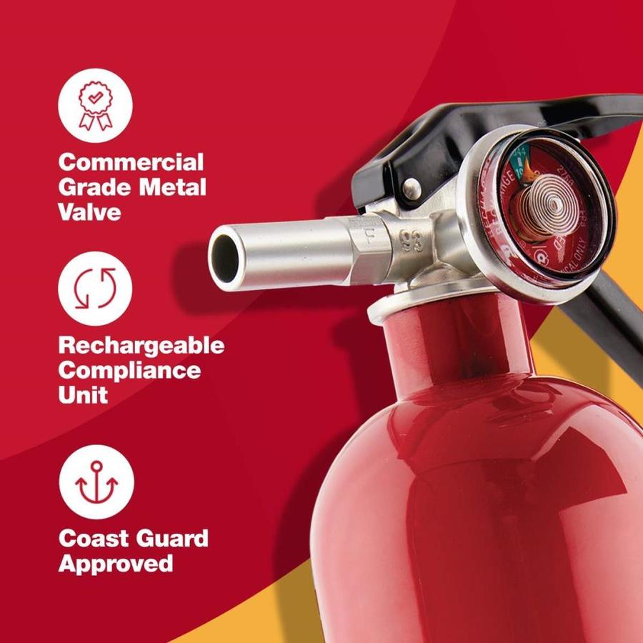 First Alert Rechargeable 1-a:10-b:C Residential Fire Extinguisher In ...