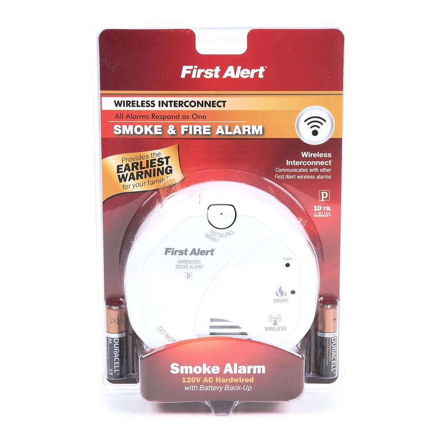 Photo 1 of First Alert Wireless Interconnect AC Hardwired 120-Volt Photoelectric Sensor Smoke Detector