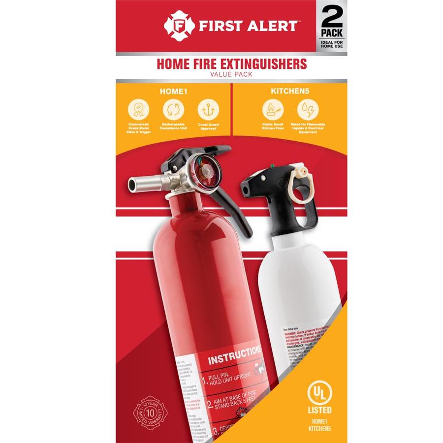 First Alert Rechargeable 1-a:10-b:C Residential Fire Extinguisher In ...