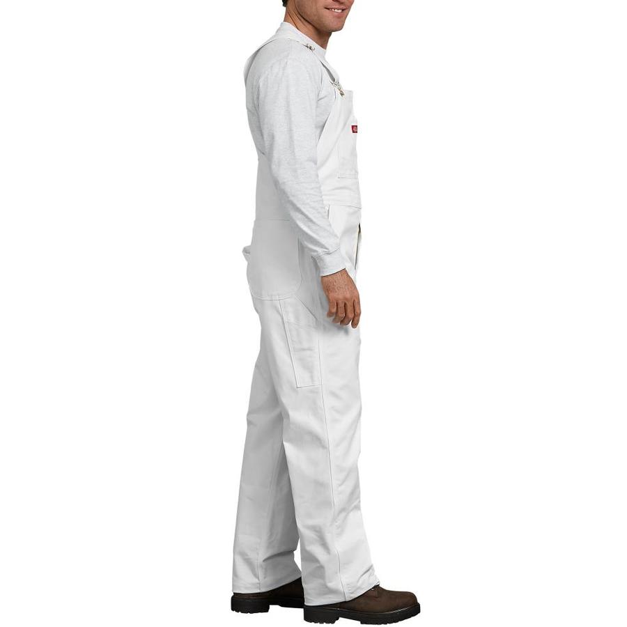 Dickies White Men's 42 x 30 Textured Cotton Overall in the Coveralls