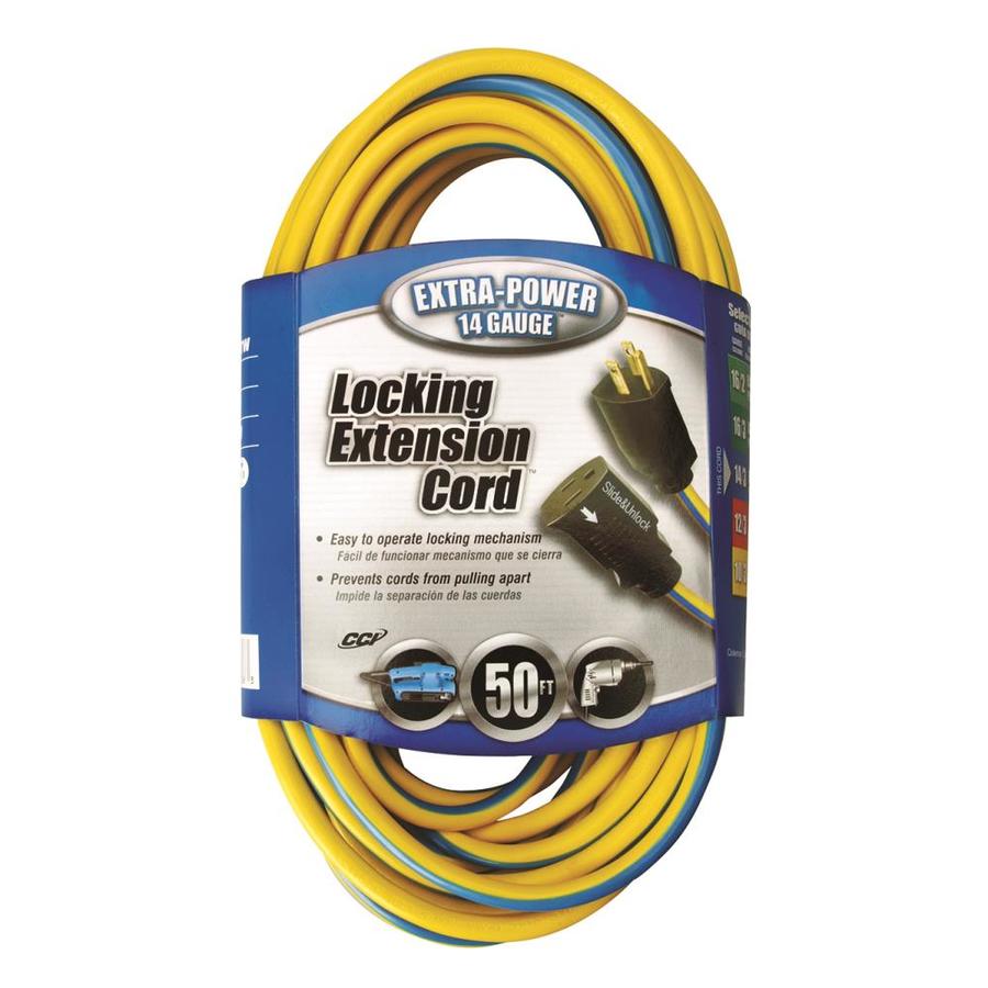 Southwire 50ft 14/3 3Prong Outdoor SJTW Heavy Duty Locking Extension