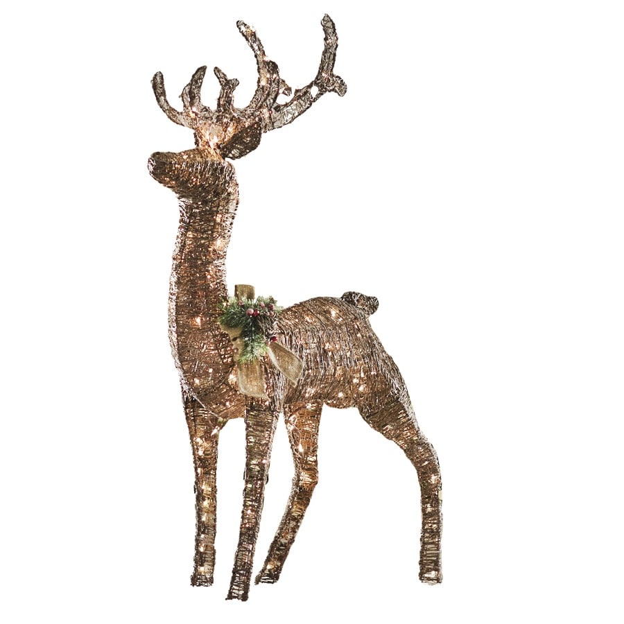 Shop Holiday Living 4.3ft Lighted Deer Outdoor Christmas Decoration