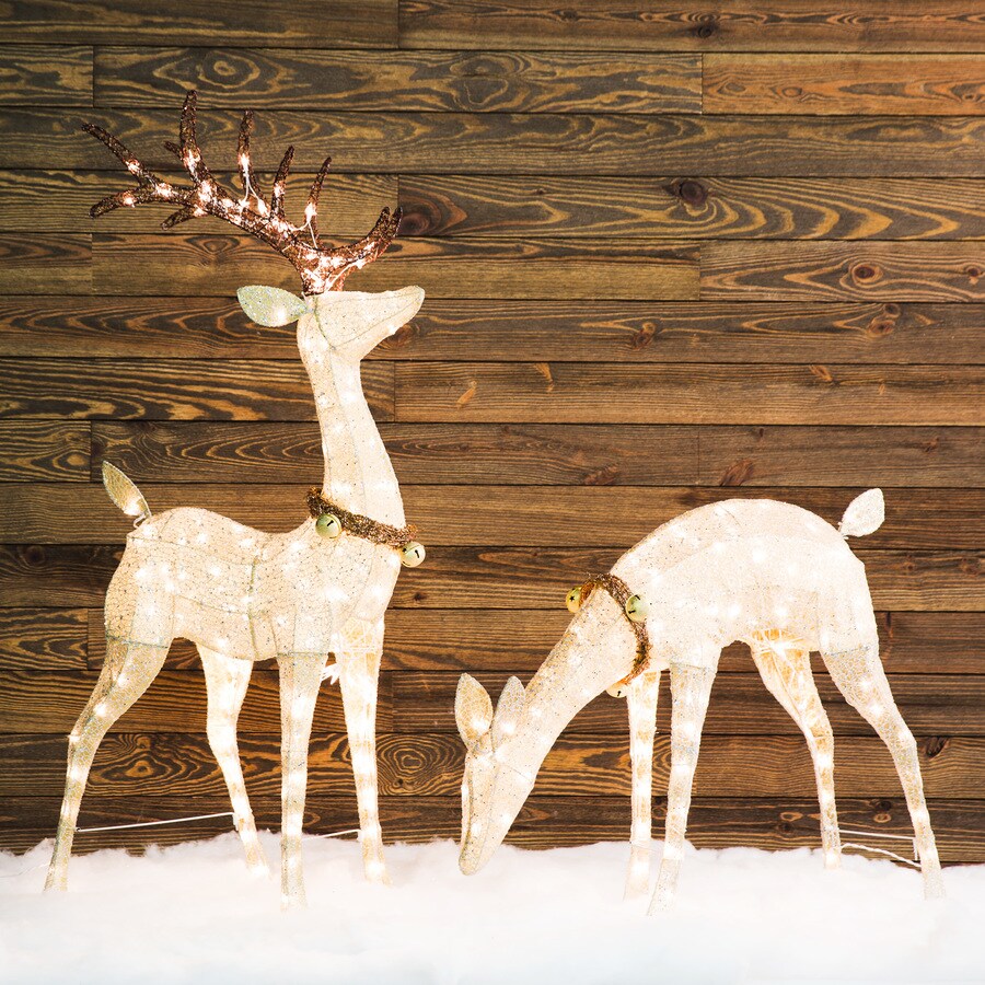 2.66in Reindeer Reindeer with White Incandescent Lights in the Outdoor