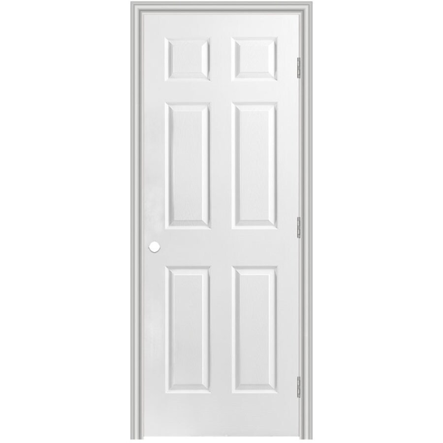 Shop Masonite Prehung Hollow Core 6-Panel Interior Door (Common: 24-in