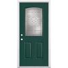 Masonite Laurel Half Lite Decorative Glass Right Hand Inswing Evergreen