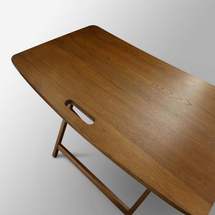 Casual Home 28in x 17in Indoor Rectangle Wood Brown Folding Table in