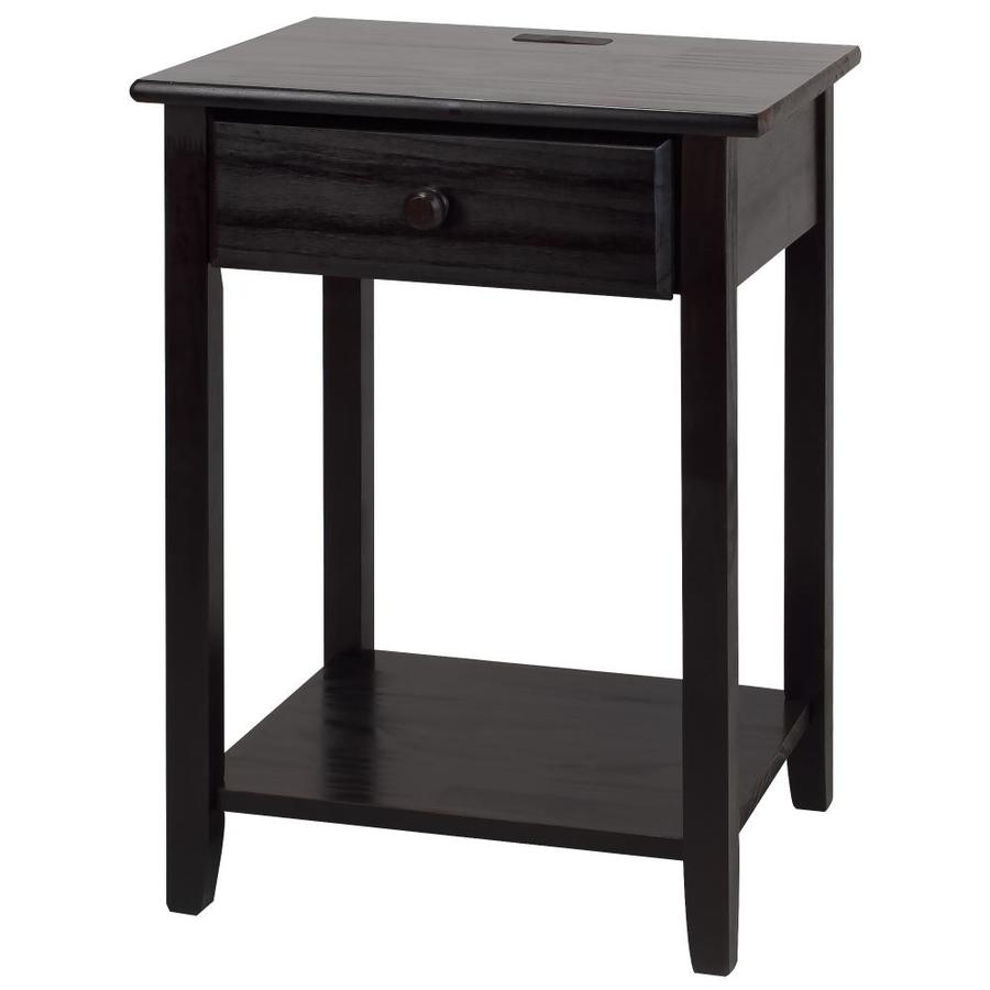 Casual Home Night Owl Espresso Pine Nightstand In The Nightstands Department At Lowes Com