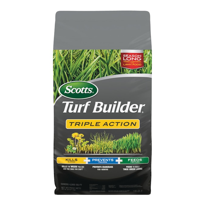 Scotts Turf Builder Triple Action 20-lb 4000-sq ft 16-1 Weed & Feed in