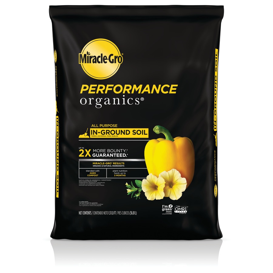 Miracle Gro Performance Organics All Purpose In Ground Soil 1 3 Cu Ft Organic Garden Soil In The Soil Department At Lowes Com