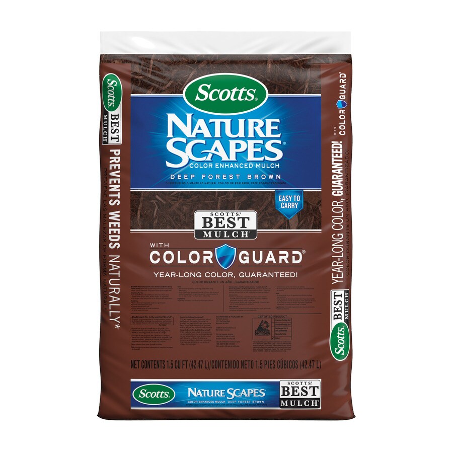 Scotts Color Enhanced 1.5cu ft Deep Forest Brown Blend Mulch in the