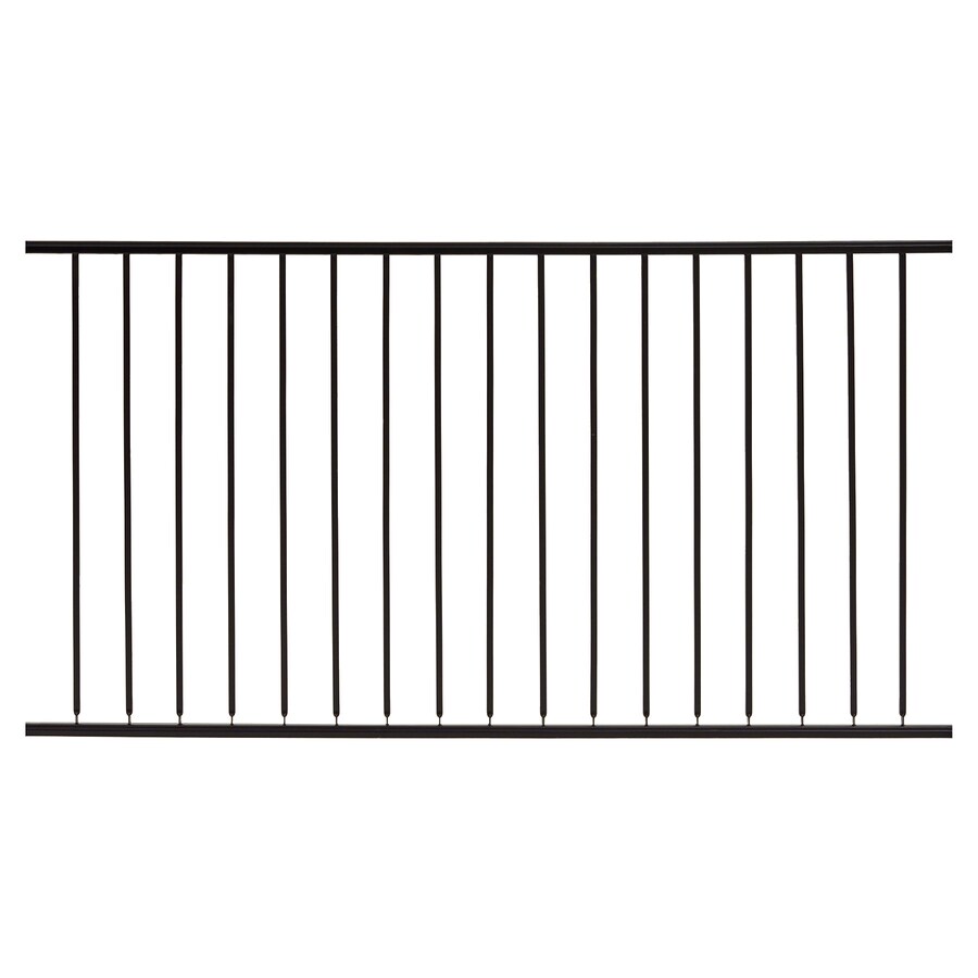 Gilpin Embassy 5 Ft H X 6 Ft W Black Steel Flat Top Decorative Fence