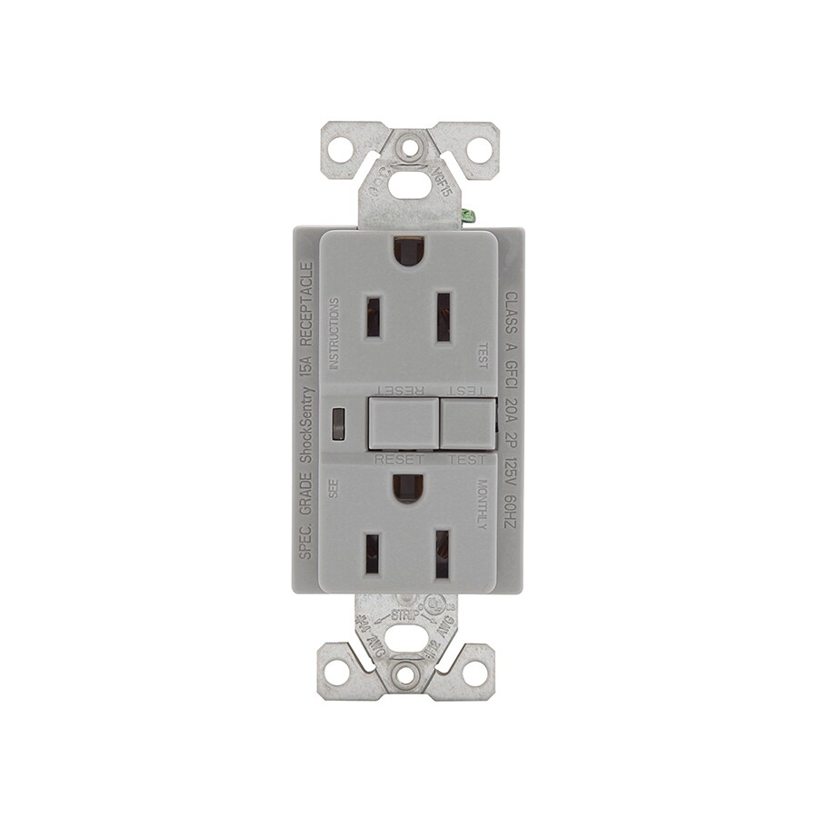 Cooper Wiring Devices Gray 15-Amp Decorator Commercial in the