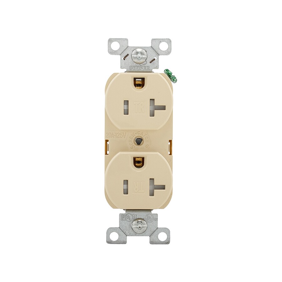 Cooper Wiring Devices Ivory 20-Amp Duplex Tamper Resistant Commercial