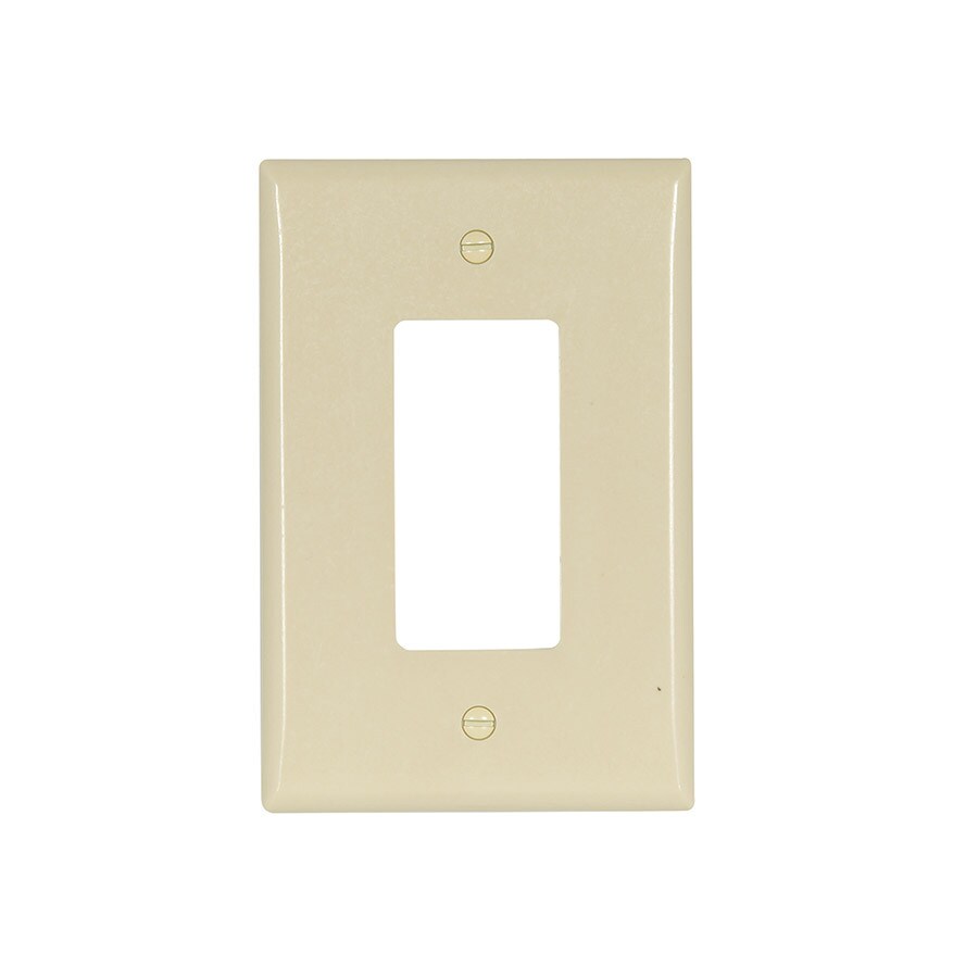 Eaton 1Gang Ivory Single Decorator Jumbo Wall Plate in the Wall Plates