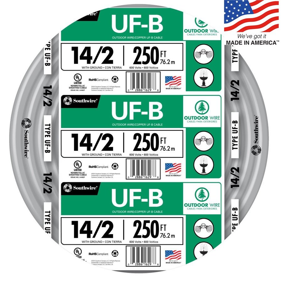 6 3 Uf B Southwire 55 Amps Outdoor Wire Cable Cabana