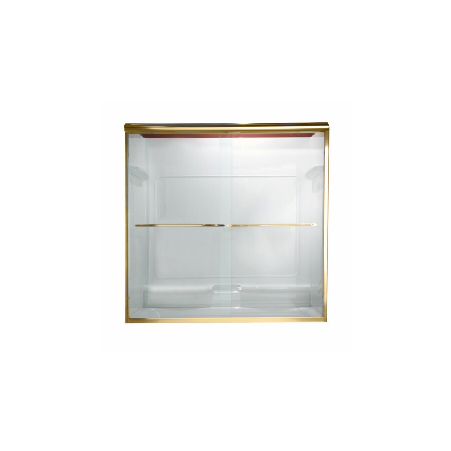 Shop American Standard Euro 44 In To 48 In W X 70 In H Polished Brass Sliding Shower Door At 7287