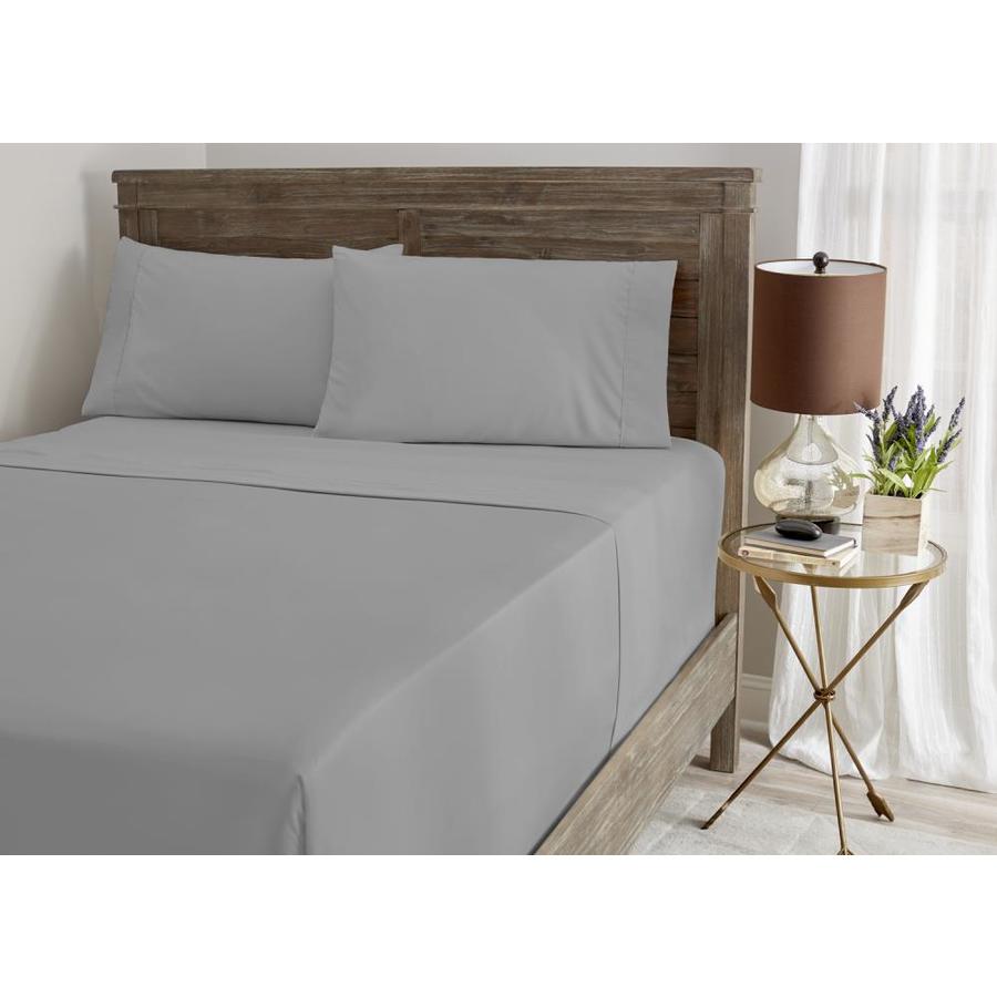 Serta Cool and Clean Sheet Set King Microfiber Bed-Sheet in the Bed Sheets department at 0