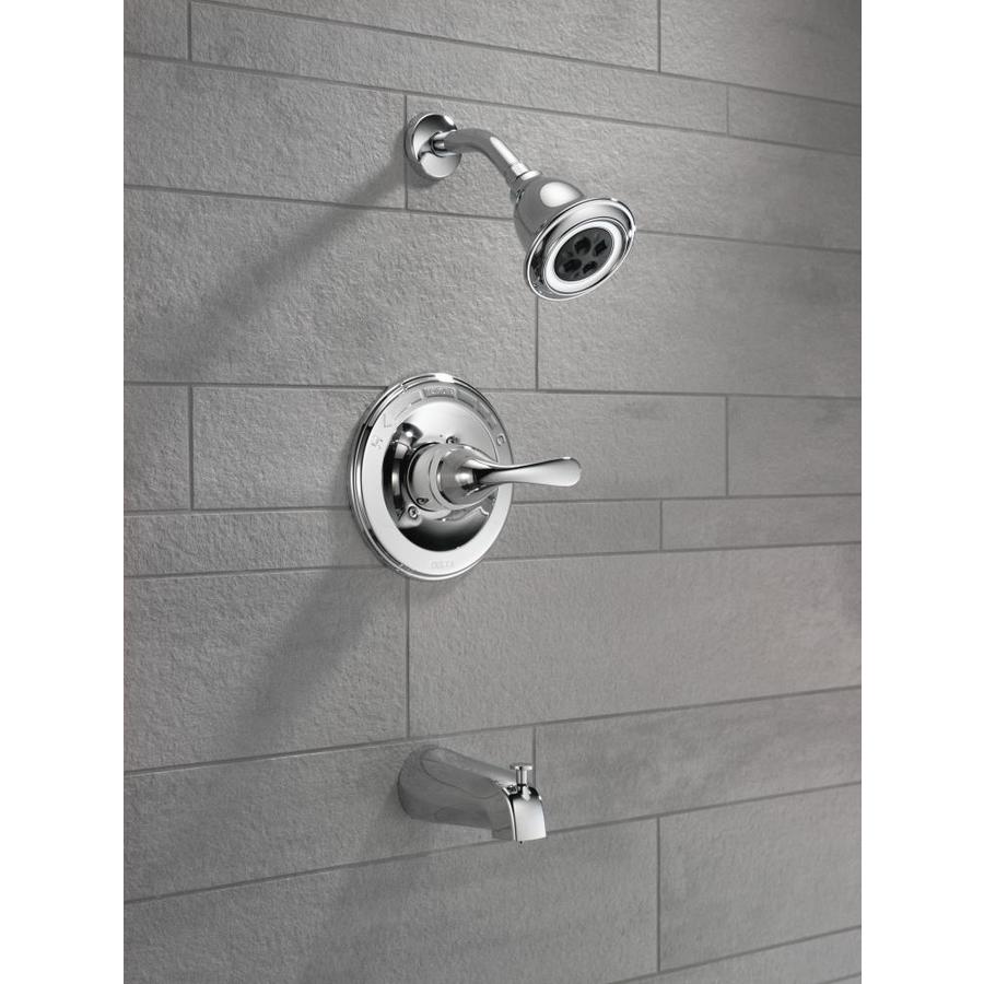 Delta Classic Chrome 1 Handle Bathtub And Shower Faucet In The Shower