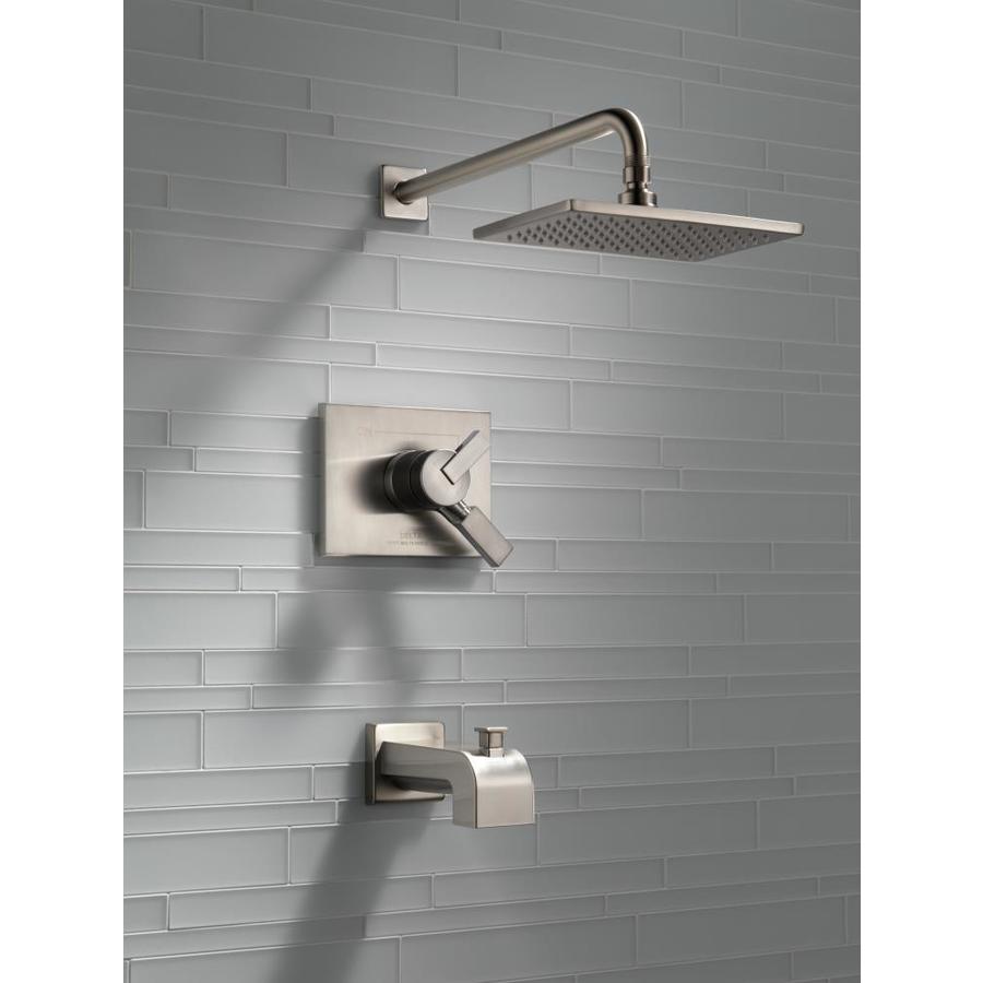 delta push up open shower faucet