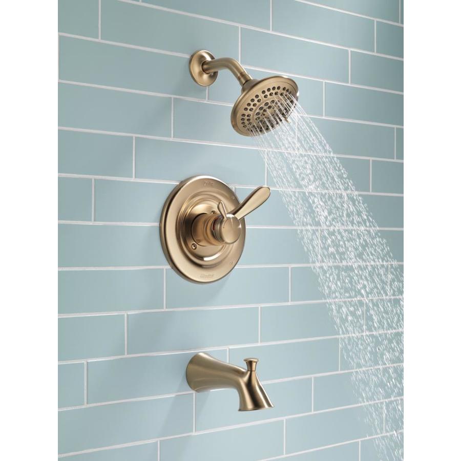 delta push up open shower faucet